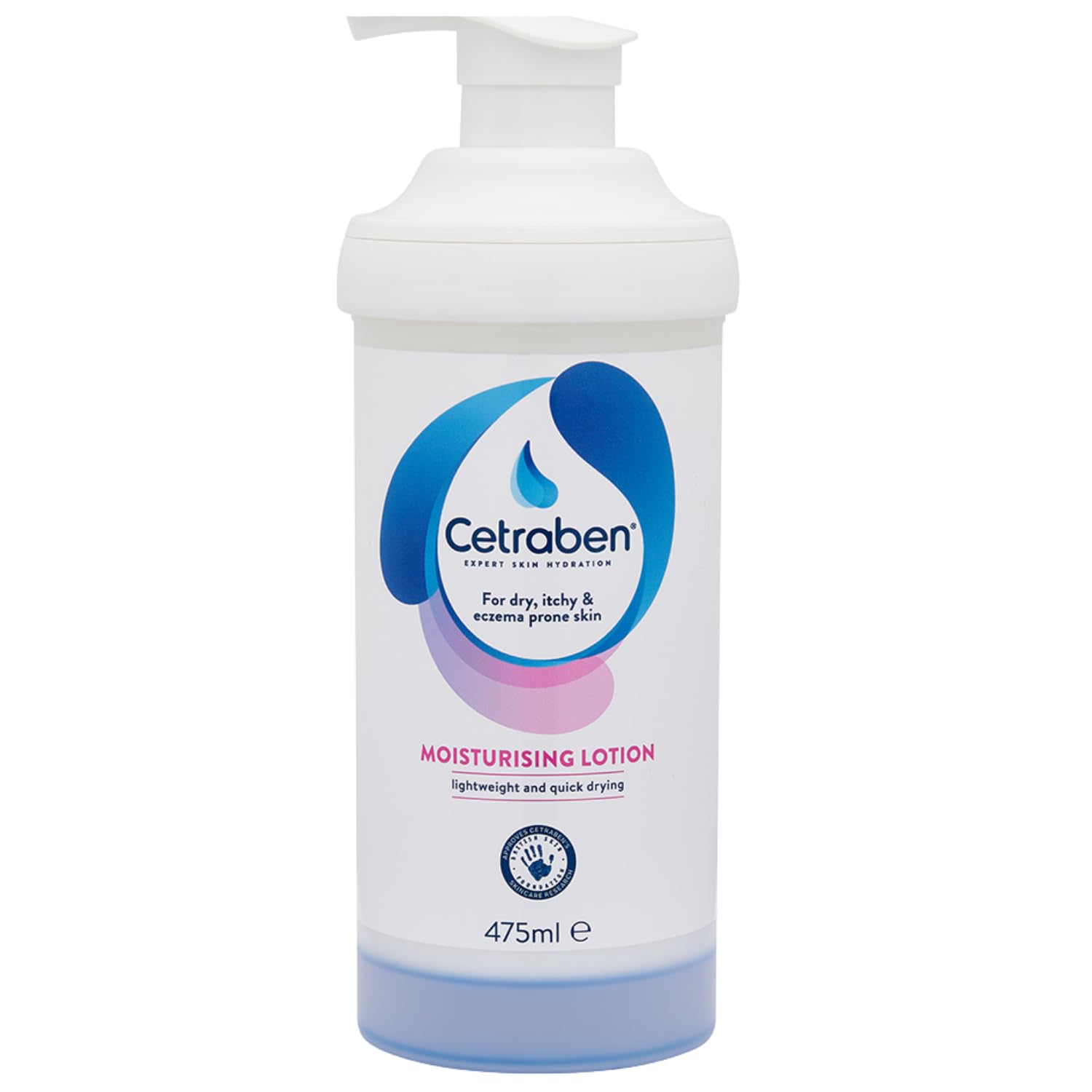 Cetraben Moisturising Lotion, Dry, Sensitive & Eczema-Prone Skin, Lightweight & Quick Drying, Soothes & Protects Skin, Daily Moisturiser Suitable for Adults & Children, Fragrance Free, 1 x 475ml