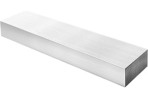 DOUYUDAO 1" (25mm) X 2"(50mm) Square Aluminum Flat BAR 8" Long 6061 Aluminum Block,T6511 Solid New Mill Stock (1x2x8 inch, 1 Pcs)
