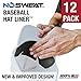 No Sweat Baseball Hat & Batting Helmet Liner - Absorbs Dripping Sweat/Moisture Wicking Sweatband | Prevent Sweat Stains/Ultimate Hat Saver - (Official, Pro, Softball)