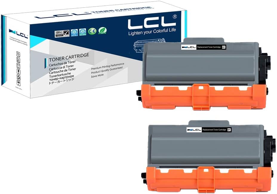LCL Compatible Toner Cartridge TN3380 TN3330 TN-3380 TN-3330 8000 Pages (2Black) Replacement for Brother DCP-8110DN HL-5440D HL-5450DN HL-5470DN HL-5470DW HL-5470DWT HL-5480DW HL-6180DW HL-6180DUW DWT