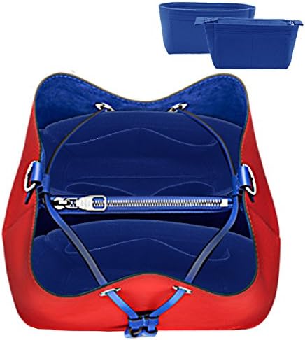Danslove 2-Pack Felt Handbag Organizer,Insert purse organizer Fits LV Neonoe Perfectly Blue M