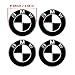 Toolacc Set of 4 - Wheel Center Caps Emblem Fit for BM W, 68mm Rim Center Hub Caps for BM W 1 3 5 6 7 X Z Series + Set of 4 Tire Valve Covers for BM W All Models(Black and White)