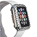 FLYFOX fashion full 3d bling diamond rhinestone girly women case cover skin for Apple watch series 1 42mm (silver,42mm)