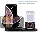 Bormmie Wireless Charger, 3 in 1 Charging Stand for Apple Watch and Airpods,Qi Fast Wireless Charging Station Compatible for iPhone X/XS/XR/Xs Max/8/8 Plus Samsung Galaxy S9/S9+/S8/S8+/Note 8,Black