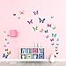 DECOWALL DS9-1302 30 Vibrant Butterflies Kids Wall Stickers Wall Decals Peel and Stick Removable Wall Stickers for Kids Nursery Bedroom Living Room d?cor