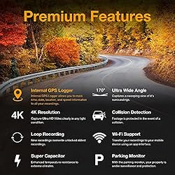 Rexing V1GW-4K Ultra HD Car Dash Cam w/Built-in GPS