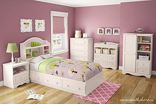 South Shore Savannah Collection Door Chest for Kid's Room, Pure White, 33x18.75x48.75 Inch