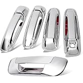 99Parts Chrome Side Door Handle and Rear Tailgate Add-on Cover Trims Compatible with Dodge Ram 1500 2500 3500 2003-2008