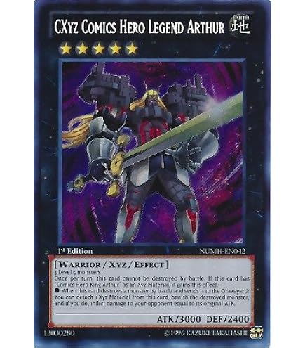 Amazon.com: YU-GI-OH! - Comics Hero King Arthur (NUMH-EN041) - Number  Hunters - Unlimited Edition