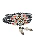 AmorWing Natural Obsidian and Lotus Seed Buddhist Prayer Beads Tibetan Mala Necklace Bracelet