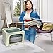 Sorbus Storage Bins with Metal Frame - Stackable & Foldable Clothes Organizer Bags - Oxford Fabric Storage Containers with Large Clear Window & Carry Handles Organization for Bedding Linen & Clothing