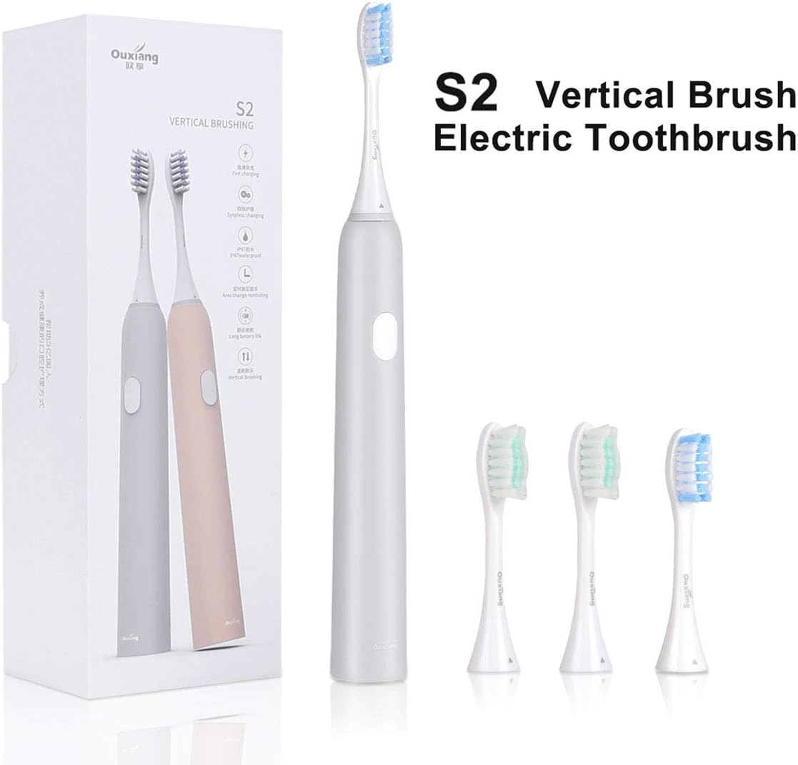 Yongkaida Electric Toothbrush,Sonic toothbrushfor Waterproof for Adults and Kids Alike，4 Modes 4 Brush Heads.