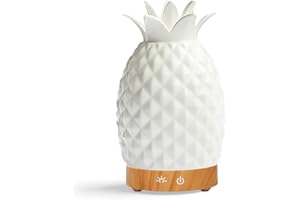 Essential Oil Diffuser - 160 Milliliter Cool Mist Humidifier - 7 Color LED Night Lamps -Crafts Ornaments All in 1 Upgrade Whi