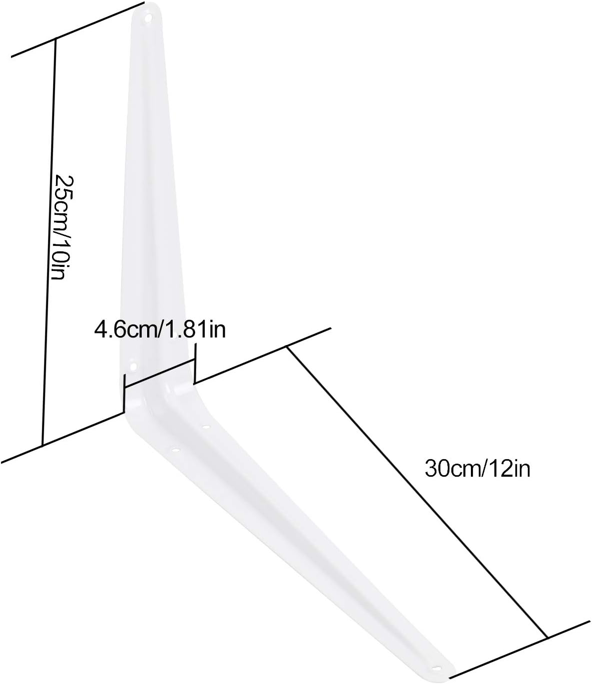 KINJOEK 24 Packs 6 x 8 Inch Shelf Brackets, Heavy Duty Metal Wall Corner Angle Shelving Shelf Brackets with Screws for Wall Hanging Shelves Decorative Corner Brackets: Home Improvement