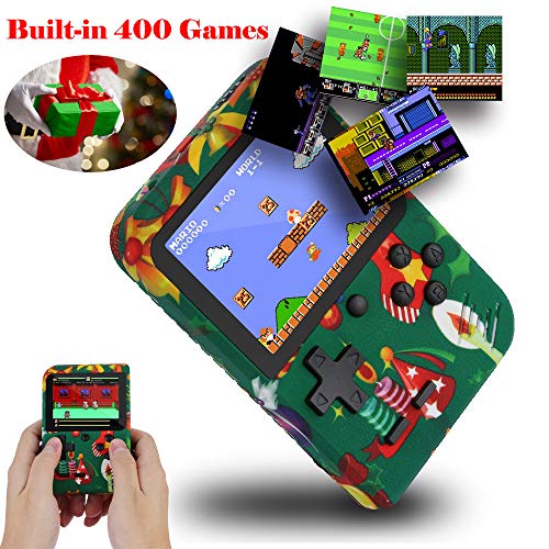 Inverlee Retro Handheld Game Console, 3 Inch HD Screen FC Game Console Classic Game Player, Christmas Birthday Present for Children (Green)