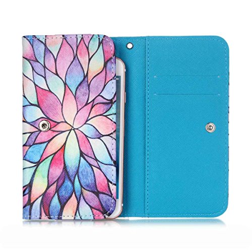 JLTL BLU Energy X Plus 2 Case,[Colorfull Flower] Style Universal Smartphone Flip Wallet Clutch Bag Carrying PU Leather Protective Cover for Energy X Plus 2 5.5 inch