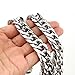 Mens Stainless Steel Silver Tone 7-40 inch 16MM Curb Link Chain Necklace Bracelet