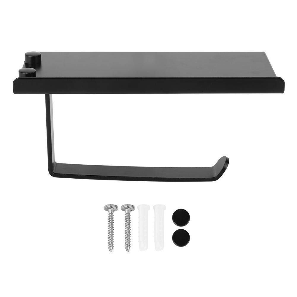 Paper Holder, Household Bathroom Toilet European Black Paper Towel Holder Tissue Rack Paper Box (Black)