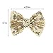 Unicra Seuqin Hair Bow Clip Gold Hair Bow Barrette Hair Pins Hair Accessories for Women and Girls