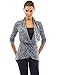 PattyBoutik Women's Marled Wrap Zip Up Drape Cardigan