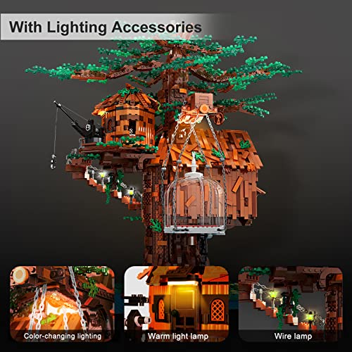Mould King Treehouse, Adults Challenging Building Kits, Tree House Sets
