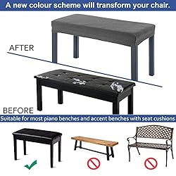 BUYUE Luxury 2-Person Piano Bench