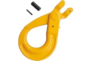 YELLOW LIFTING 1/2" Grade 80 Clevis Self Locking Hook Breaking Strength 48000 LBS WLL 12000 LBS