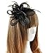 Coolr Fascinator Hair Clip Cocktail Headwear Flower Bridal Headpieces (Black)