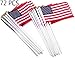 Moon Boat Fourth/4th of July American Stick Flags - Patriotic Party Decorations Supplies Favors