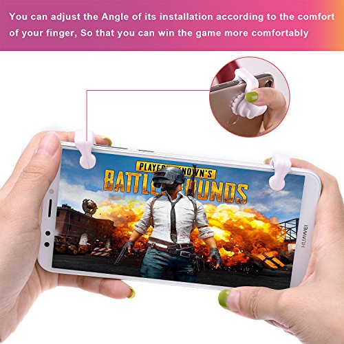 Mobile Game Controller for Fortnite/PUBG/Knives Out/Rules of Survival Button Touch Sensitive Shoot and Aim Triggers Accessories Joystick and Mobile Gamepad for Android IOS Phones Upgraded Version