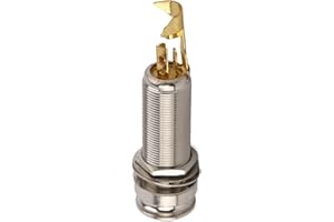 Endpin Jack, Guitar End Pin Jack Copper for Guitar Ukulele Pickup Silver+Gold Pickup Performance Accessories
