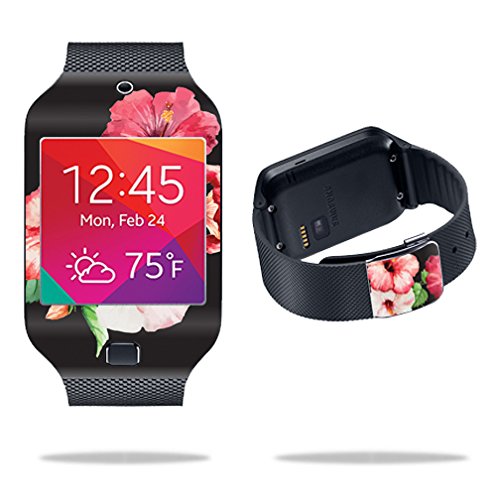 MightySkins Skin Compatible with Samsung Galaxy Gear 2 Neo Smart Watch Cover Skins Sticker Watch Hibiscus - Thumbnail 3