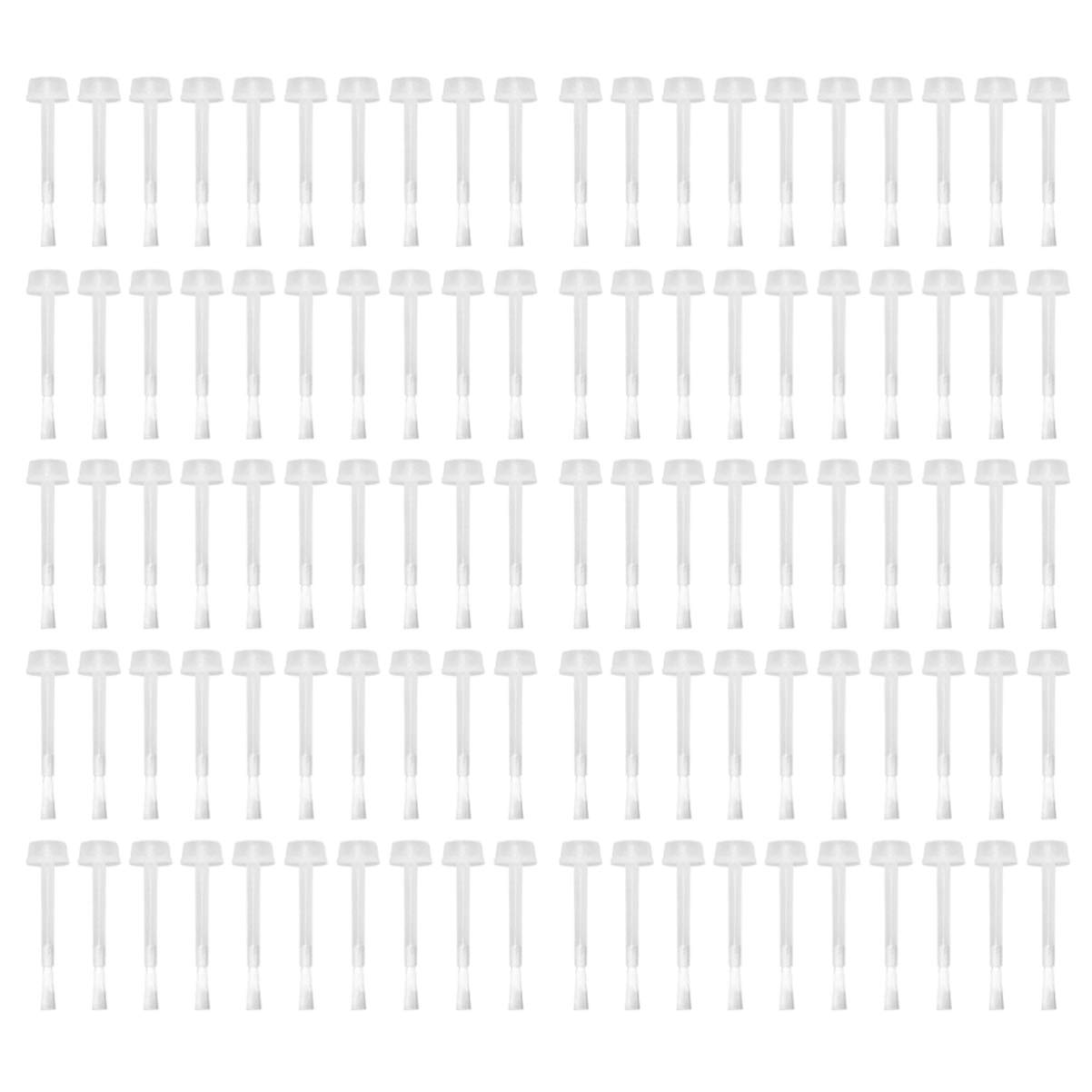 SOLUSTRE 100pcs Nail Polish Brush Lip Gloss Wands Nail Polish Replacement Brush Gel Liquid for DIY Nail Art Home Salon