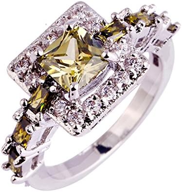 Emsione 925 Sterling Silver Plated Created Amethyst Halo Womens Ring