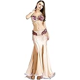 ROYAL SMEELA Belly Dance Costume for Women Belly Dancing Skirt Belly Dance Bra and Belt Set Bellydance Skirts Carnival Outfit