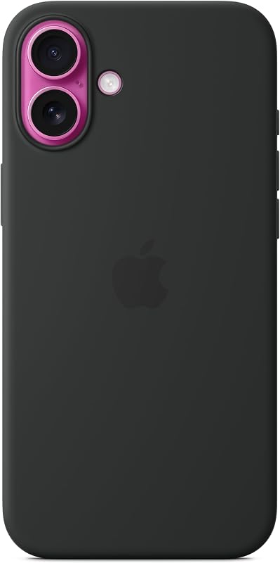 Custodia MagSafe cover in silicone per iPhone 16 Plus - Nero ​​​​​​​