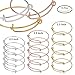 BENECREAT 15PCS/Set Adjustable Wire Blank Bracelet Expandable Bangle for DIY Jewelry Making, 2.5 Inch - Silver & Golden & Rose Gold