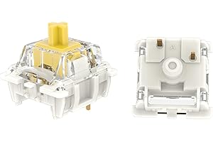 Zhouwang Gateron G Pro 3.0 Yellow Keyboard Switches,Linear 3-pin RGB Pre-lubed for Gaming Mechanical Keyboard(Yellow,10PCS)