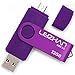 leizhan Micro USB Flash Drive 32GB OTG Memory Stick Thumb Drive Gift Compatible for Android Smart Phone, Jump Drive Pendrive for PCs (Purple)