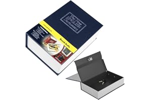 Diversion Book Safe Storage Box, Secret Metal Lock Box with Key Ideal for Safeguarding Money, Jewelry, and Valuables - Perfec