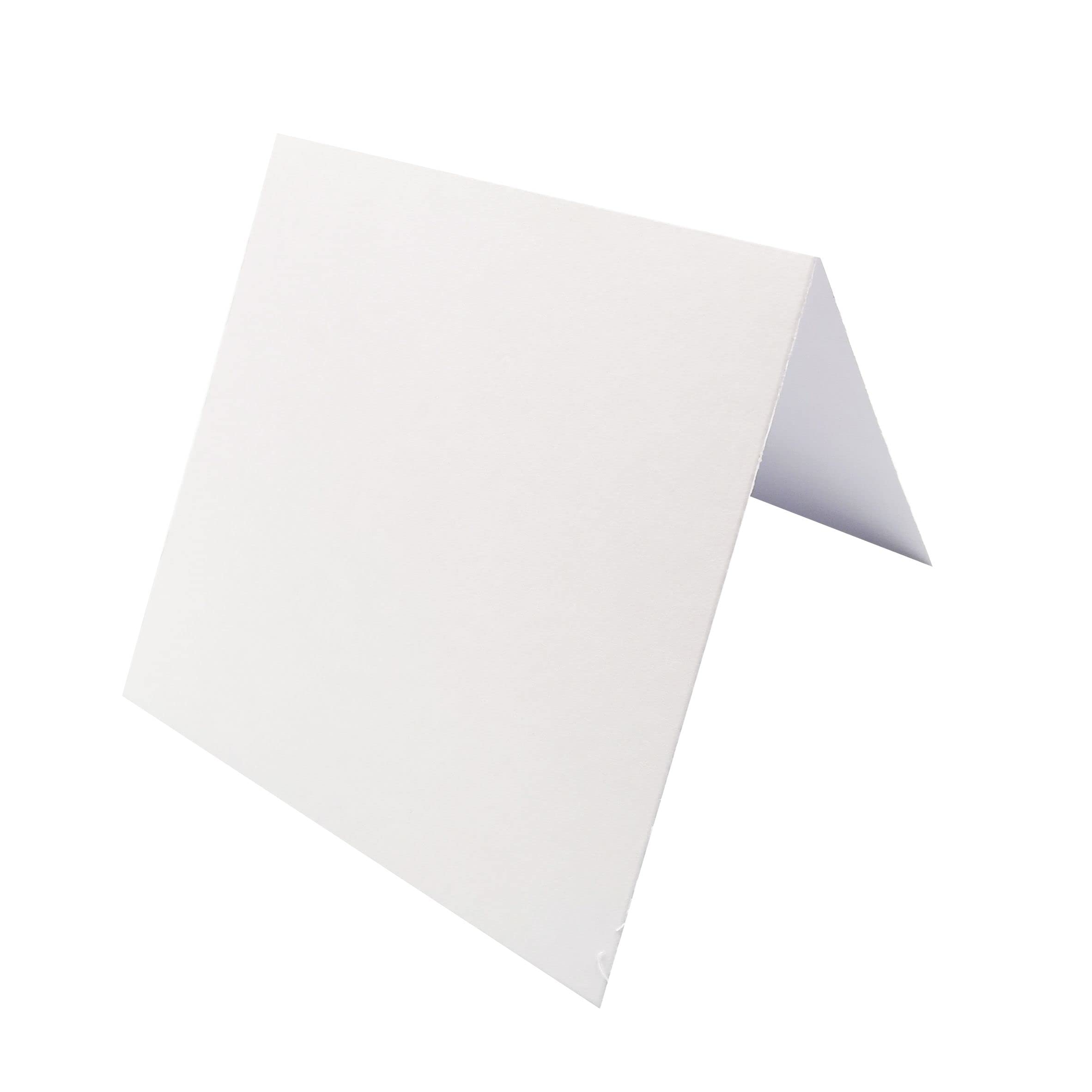 Vaessen Creative Florence Smooth Card Blanks, White, 300 GSM Watercolour Paper, 50 Pieces, 15,5 cm x 15,5 cm, Create Birthday Cards, Wedding Invitations and Other Paper Crafts