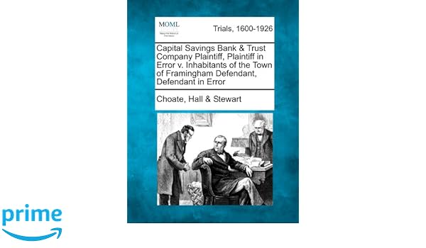 Amazon Com Capital Savings Bank Trust Company Plaintiff