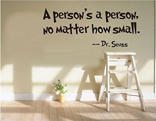 Tiny Paradise UK DR SEUSS A PERSON'S A PERSON NO MATTER Quote Vinyl Wall Decal Decor Sticker