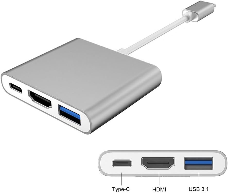 iDeep USB C to HDMI Adapter for Nintendo Switch, Portable HDMI Hub Converter Cable to TV Display Monitor Dock USB 3.1 Type C to HDMI Adapter for Nintendo Switch Macbook Samsung Galaxy S8/S8P