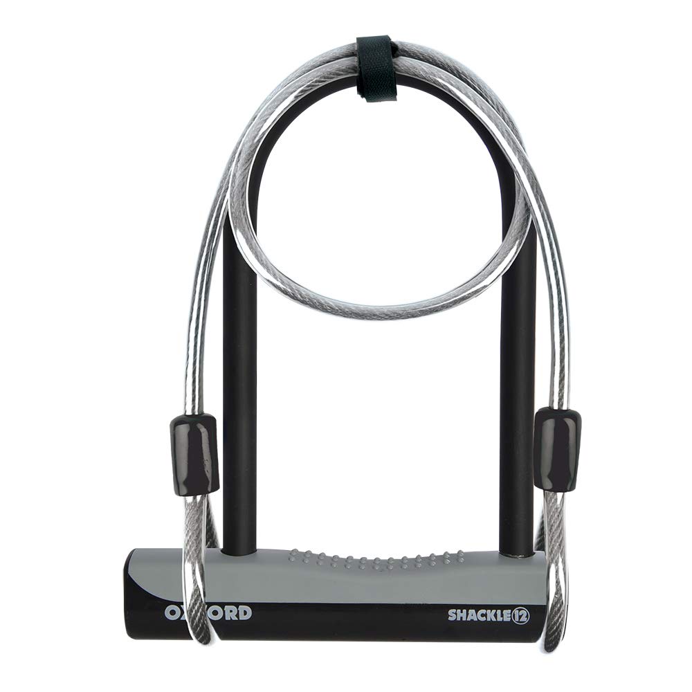 Oxford U-Lock and Cable Essential Shackle Lock - Black, 32 cm