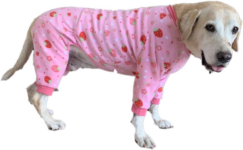 BT Bear Large Dog Clothes,Lovely Autumn Winter Warm Fleece Pet Clothes Protect Joints Anti-hair Four-legged Pet Pajamas Dog Jumpsuit For Medium Dogs Shepherd Dog (6