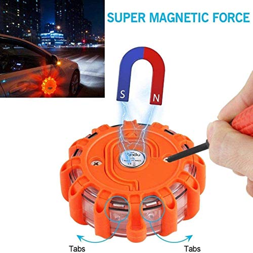 HHYSPA 3 Pack Knipperende Waarschuwingslichten LED Road Light, Road Emergency Disc Beacon Kit met Magnetische Basis voor… - Afbeelding 7