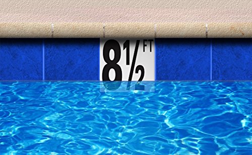 Ceramic Swimming Pool International No Diving Symbol Waterline Smooth Finish