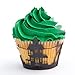 Cupcake Wrappers Haunted House x50pcs. 3 scary wraps to choose in shimmering black (Scary Houses)