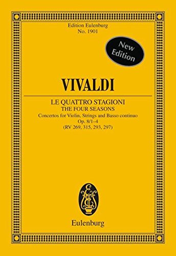THE FOUR SEASONS CONCERTOS   STUDY SCORE OP. 8/1-4        RV 269  315  293  297